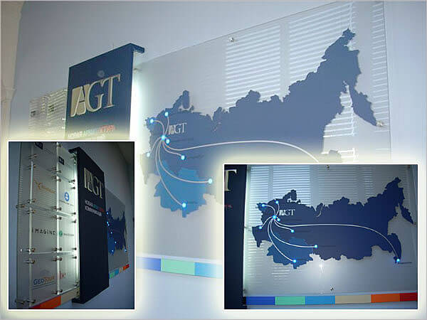 Инсталляция настенная карта в офисе Руководство по стилю