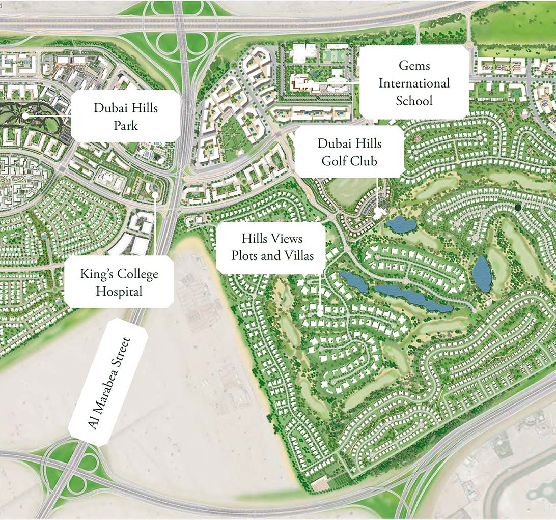 Emaar Emerald Hills Plots at Dubai Hills Estate Master Plan