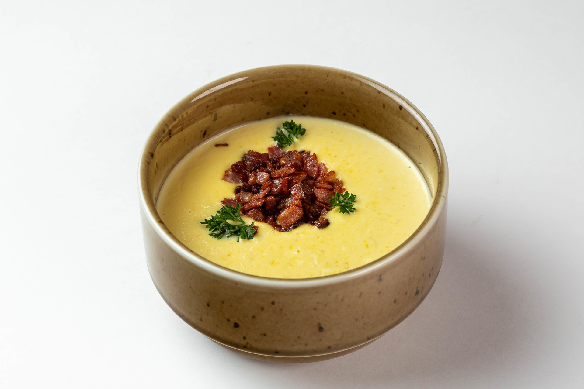 Кукурузный суп с сыром и беконом в "Texas", РК "Дискавери"